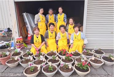 芳井花植え写真